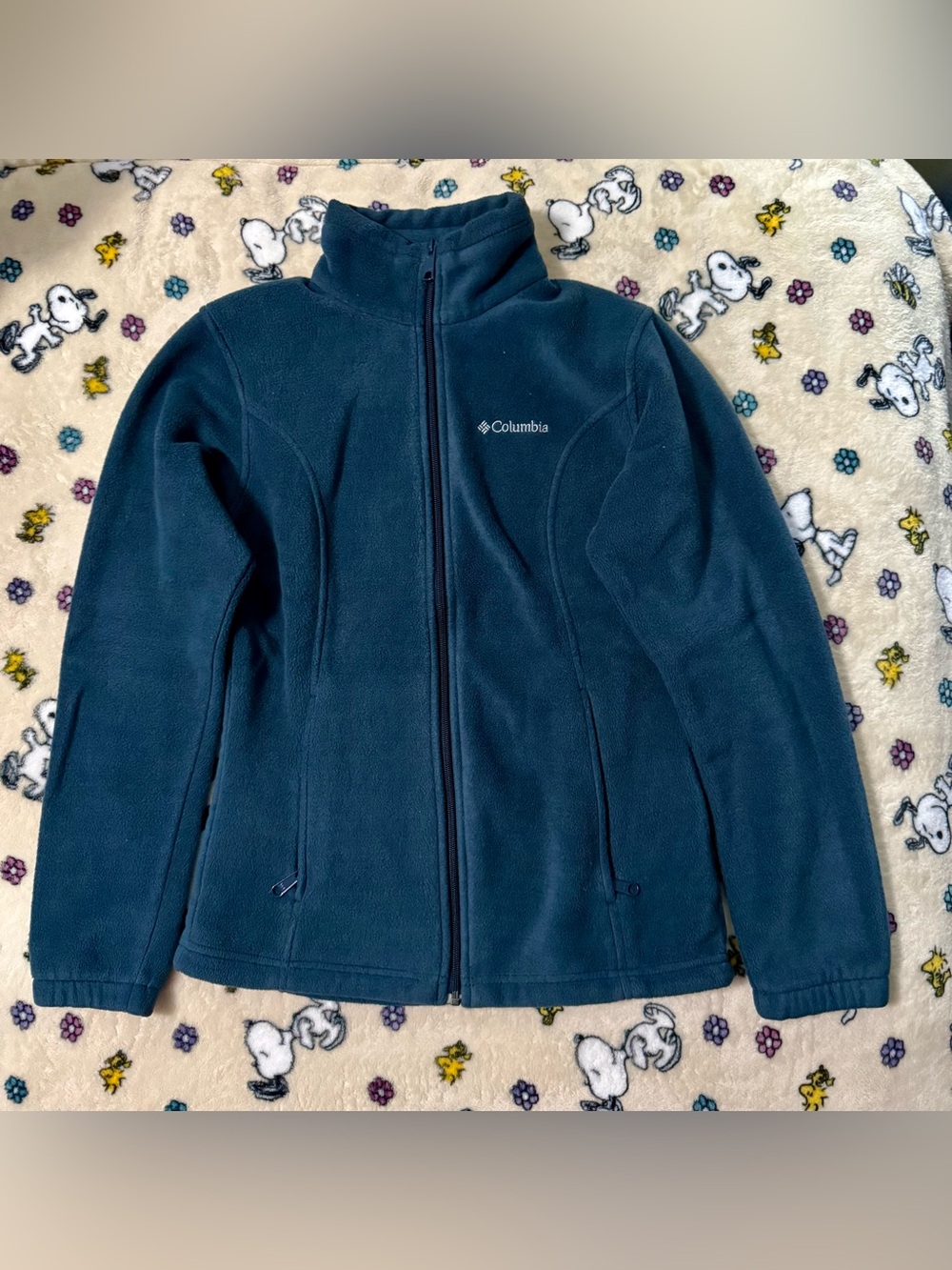 Columbia Blue Slim Fit Fleece Jacket S